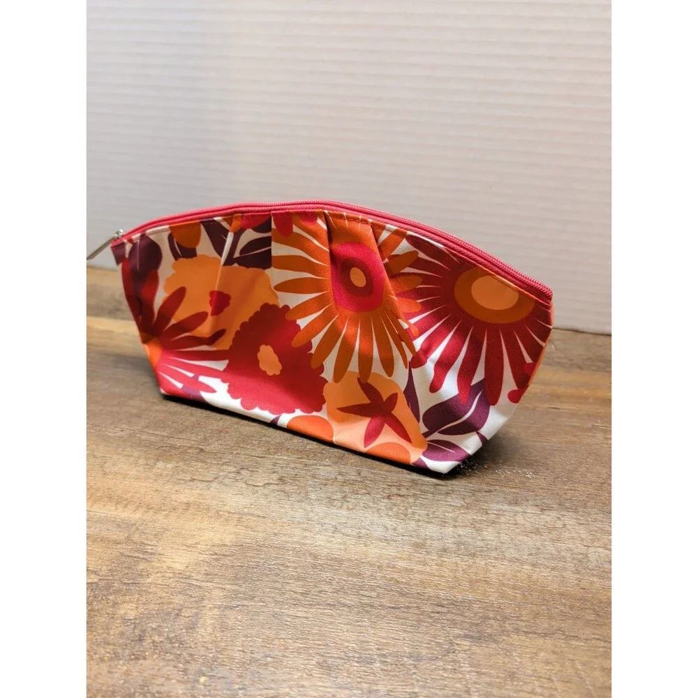 Vintage Makeup Bag Clinique SunFlower Pink Travel Bag